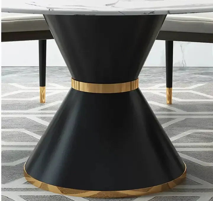 Genoa Round Stone Dining Table-GCC Home Center