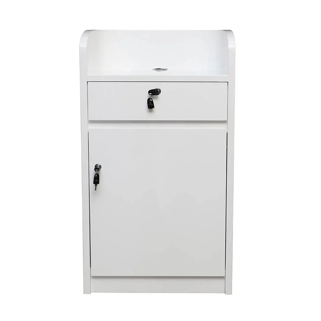 Glossy Podium Stand With Drawer And Cabinet For Storage-GCC Home Center