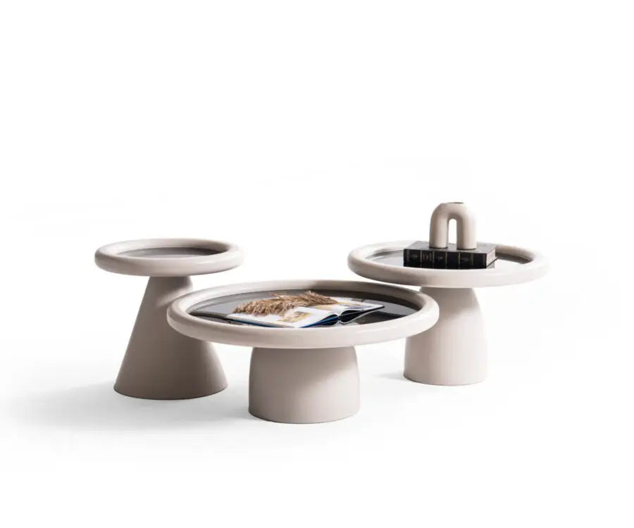 Gold Black Coffee Table Set – Modern Elegance in Three Sizes