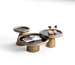 Load image into Gallery viewer, Gold Black Coffee Table Set – Modern Elegance in Three Sizes