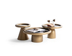 Load image into Gallery viewer, Gold Black Coffee Table Set – Modern Elegance in Three Sizes