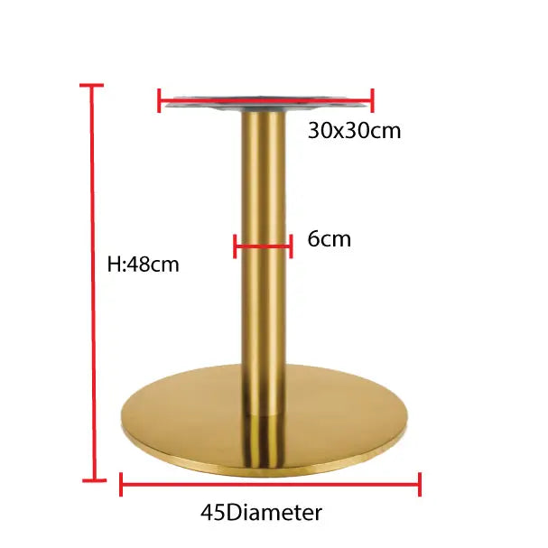 Jilphar Furniture Gold Plated Low Height Table Base JP3043-GCC Home Center
