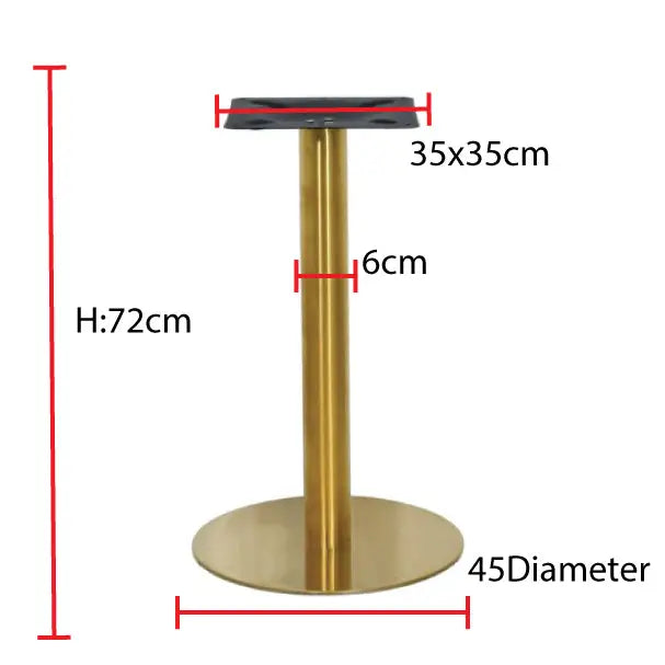 Jilphar Furniture Gold Plated Round Table Base JP3012-GCC Home Center