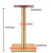Gold Plated Square Table Base for a Luxurious & Modern Look