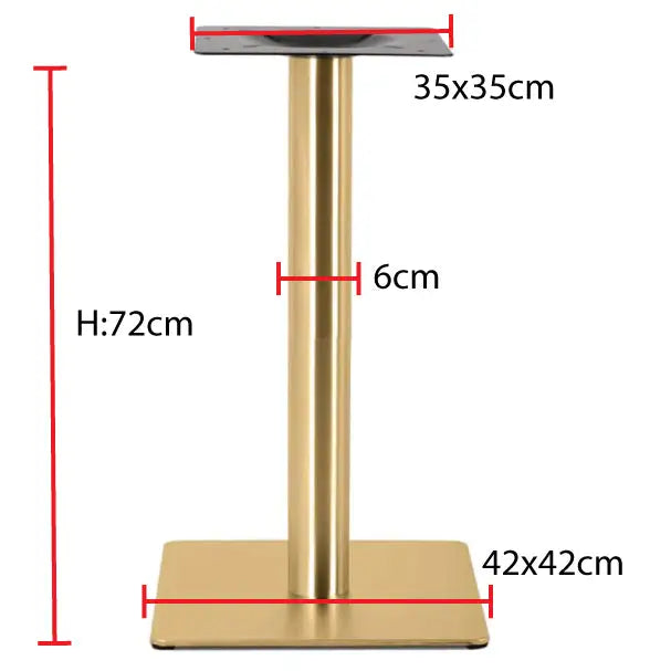 Jilphar Furniture Gold Plated Square Table Base JP3011-GCC Home Center