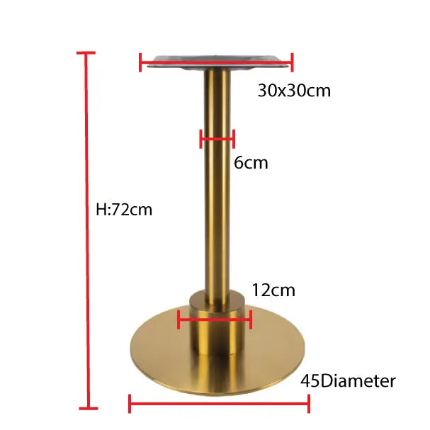 Jilphar Furniture Gold Plated SS Table Base JP3042-GCC Home Center