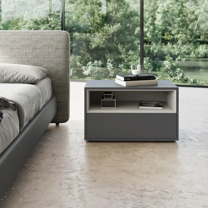 Gray Nightstand Bedside Table-GCC Home Center