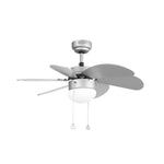 Load image into Gallery viewer, Grey Ceiling Fan Ø81cm Light Integrated With Pull Chain