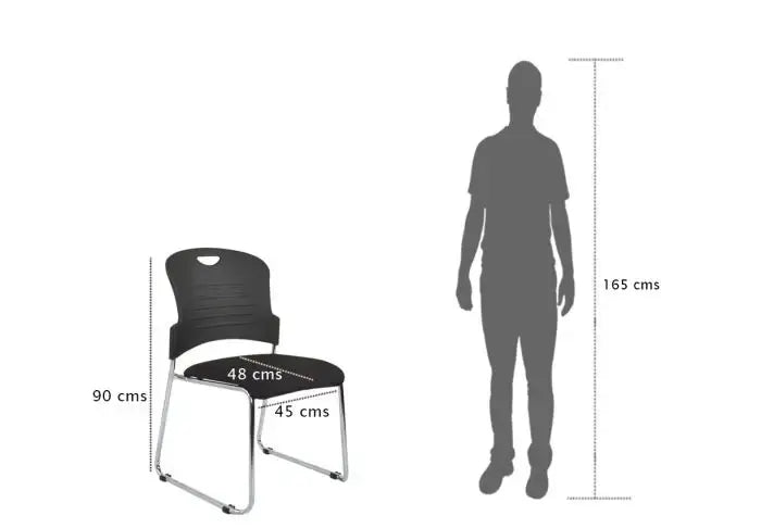 Guest Chair, Office Chair - Black-GCC Home Center