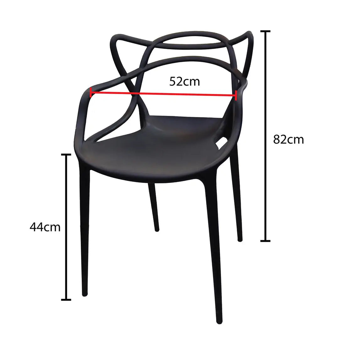 Jilphar Furniture Half Molded Polypropylene Dining Chair JP1325-GCC Home Center