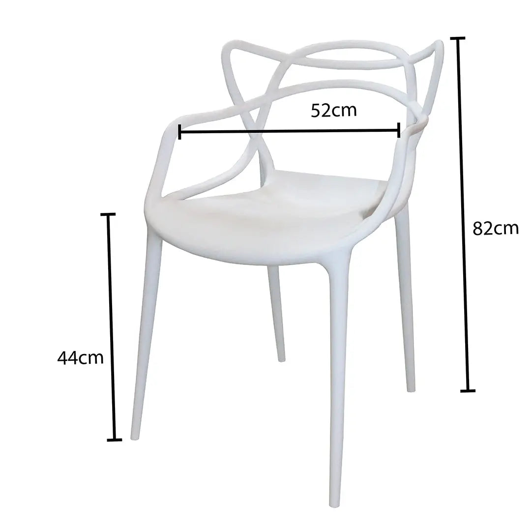 Jilphar Furniture Half Molded Polypropylene Dining Chair JP1325-GCC Home Center