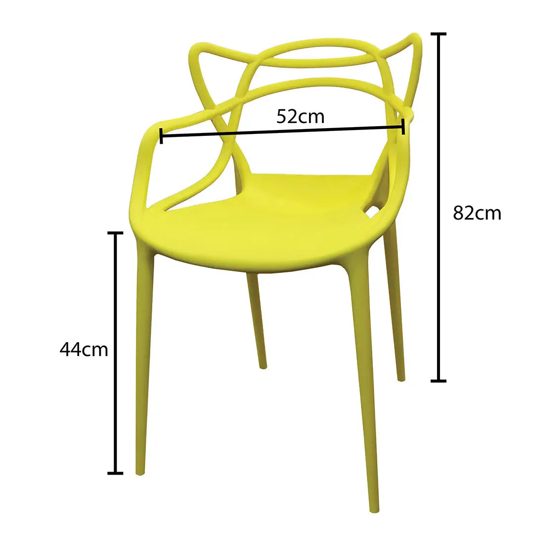 Jilphar Furniture Half Molded Polypropylene Dining Chair JP1325-GCC Home Center