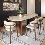 Load image into Gallery viewer, Harmony 6 Seater Dining Table Set with Limestone Top