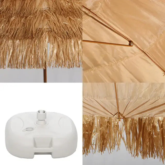 Hawaiian Style Straw Outdoor Umbrella without Base