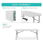 Load image into Gallery viewer, Heavy-Duty 6ft Folding Table with Sturdy Metal Frame &amp; Portable Design - Perfect for Indoor/Outdoor Events-GCC Home Center