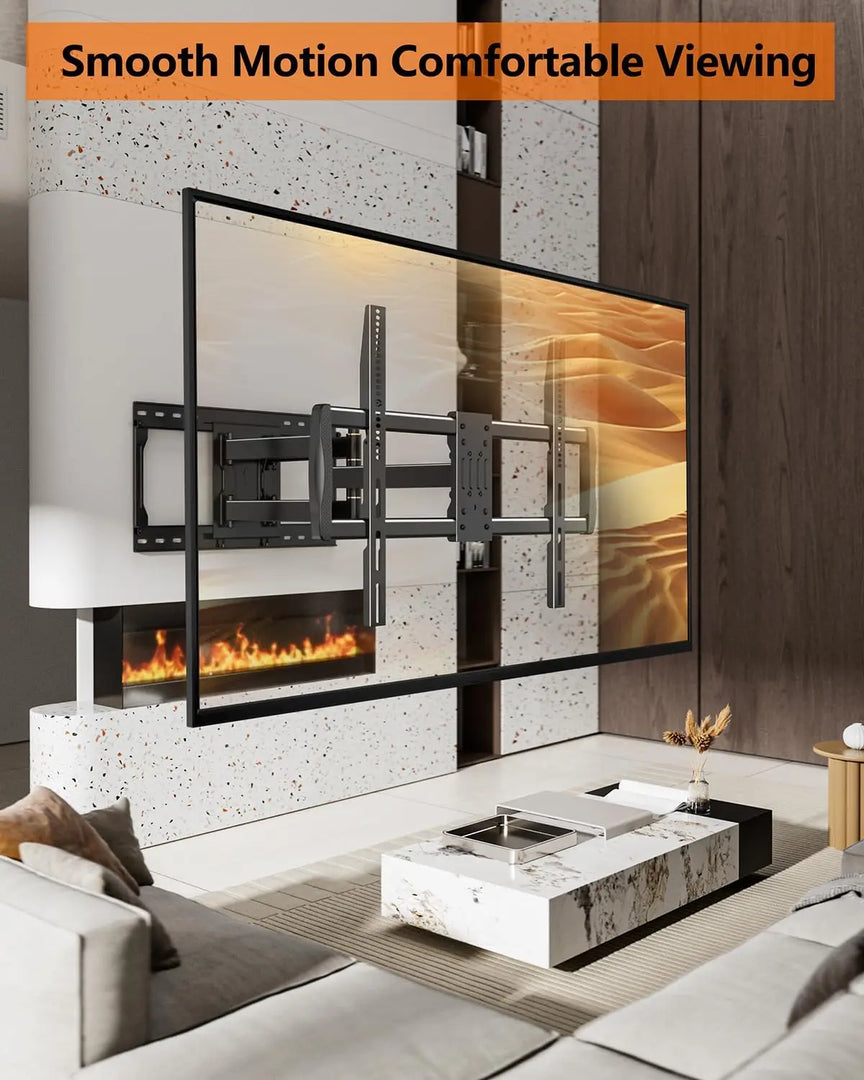 Heavy Duty TV Wall Mount for 42-110" TVs up to 220lbs with 8.2" Sliding Moving for Screen Centering, Full Motion TV Mount Fit 24"-16" Studs with Swivel,Tilt&Level, Max VESA 800x600mm