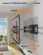 Load image into Gallery viewer, Heavy Duty TV Wall Mount for 42-110" TVs up to 220lbs with 8.2" Sliding Moving for Screen Centering, Full Motion TV Mount Fit 24"-16" Studs with Swivel,Tilt&amp;Level, Max VESA 800x600mm