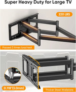 Load image into Gallery viewer, Heavy Duty XXL Full Motion TV Wall Mount for 55-120 inch Extra Large TVs 98" 100",Holds 275 lbs, Max VESA 900x600, 42.9" Extension Long Arm TV Mount Swivel,Tilt,Preassembled,16-24” Studs