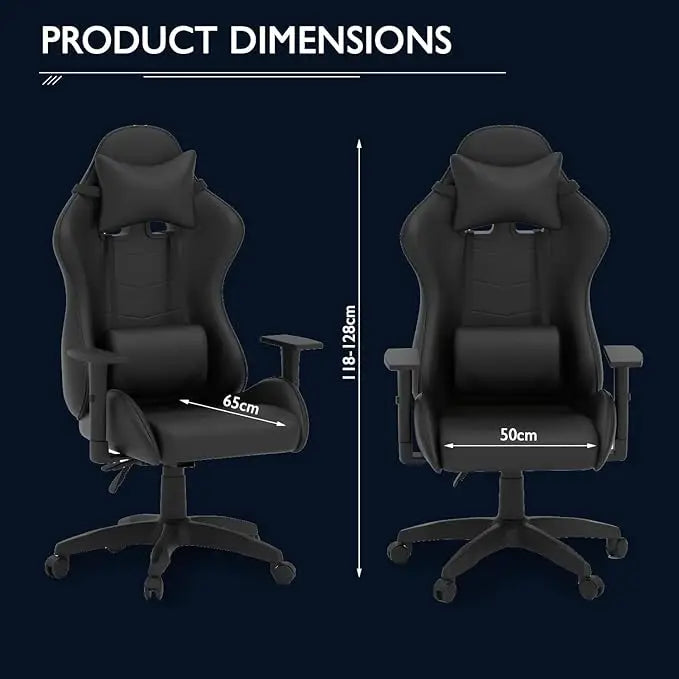 High Back Ergonomic Swivel Gaming Chair With Adjustable Backrest-GCC Home Center