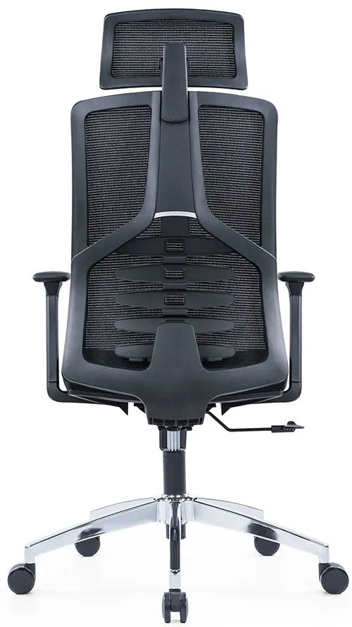 High Back Ergonomic Swivel Office Chair – Mesh Design with Adjustable Headrest & Lumbar Support