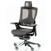 High Back Fabric Chair 49 cm - Black Office Chair-GCC Home Center