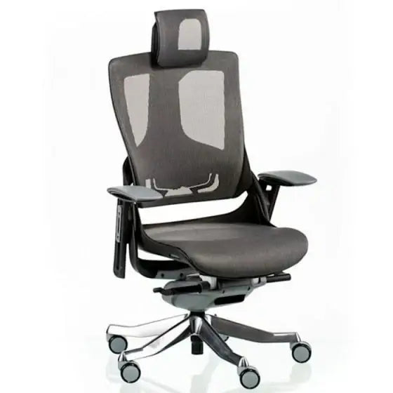 High Back Fabric Chair 49 cm - Black Office Chair-GCC Home Center