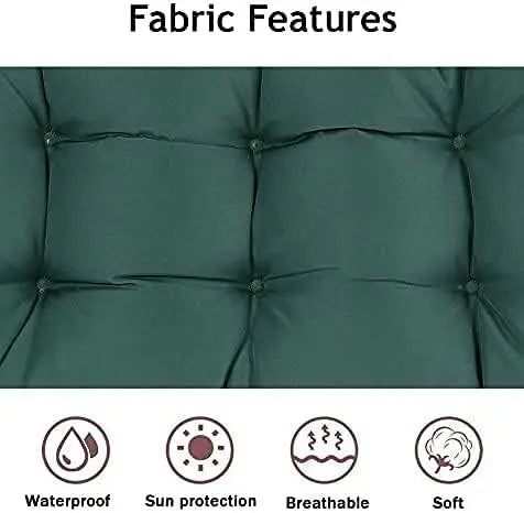 High Back Garden Chair Cushion Pads, Weather-Resistance Rocking Chair Lounger Cushions for Garden Indoor Outdoor - Gray-GCC Home Center