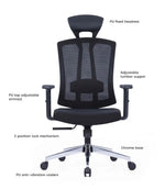 Load image into Gallery viewer, High Back Mesh Ergonomic Chair for Office with Chrome Base