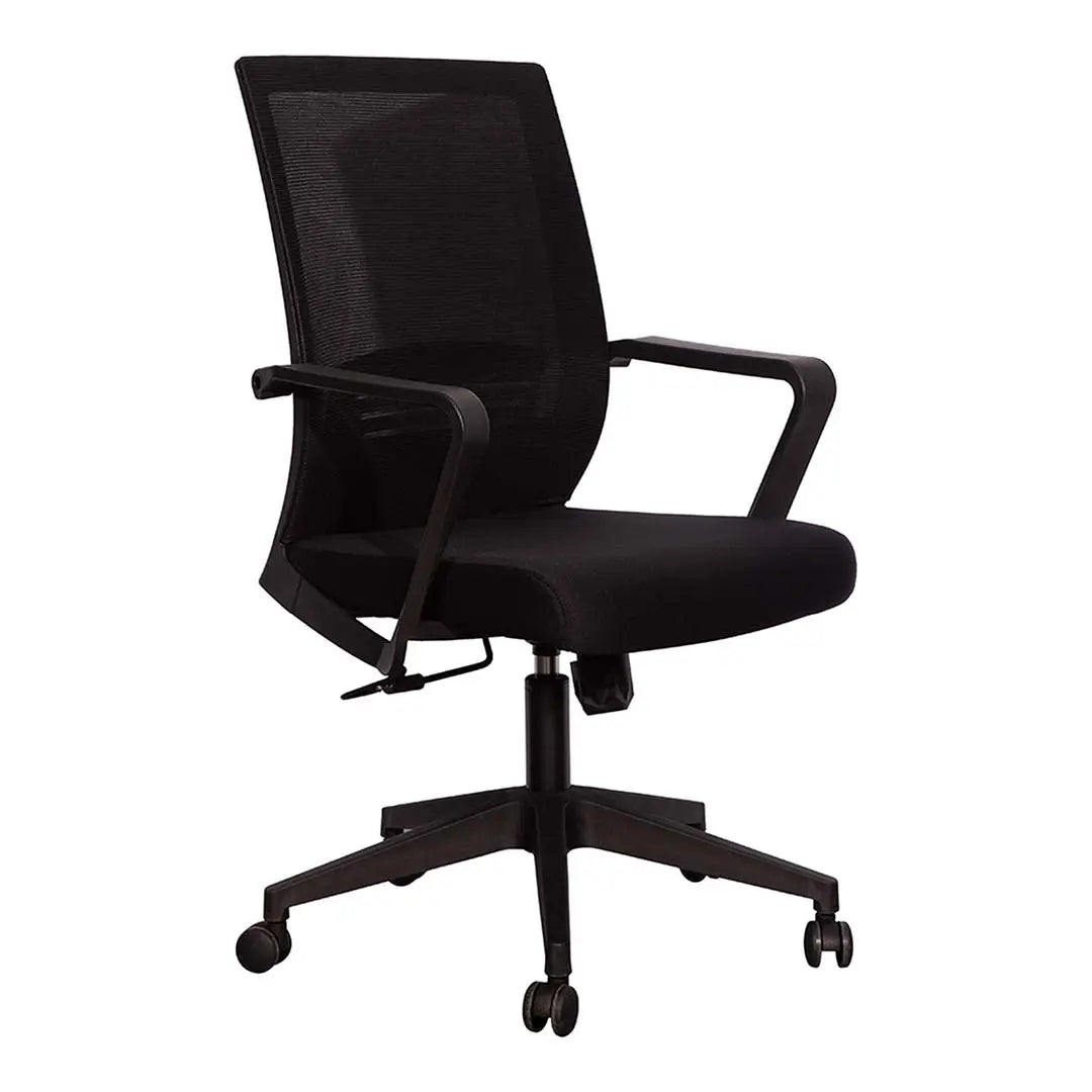 High Back Office Chair With Height Adjustable And 5 Swivel Wheels-GCC Home Center