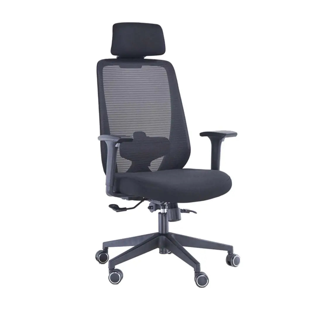 High Back Office Chair With Height Adjustable And 5 Swivel Wheels-GCC Home Center