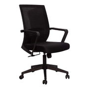 High Back Office Chair With Height Adjustable And 5 Swivel Wheels-GCC Home Center