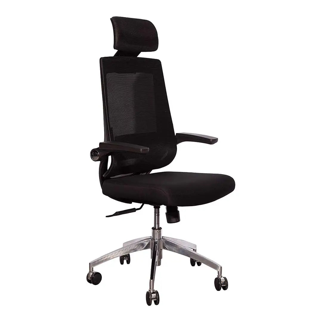 High Back Office Chair With Height Adjustable And Swivel Wheels-GCC Home Center