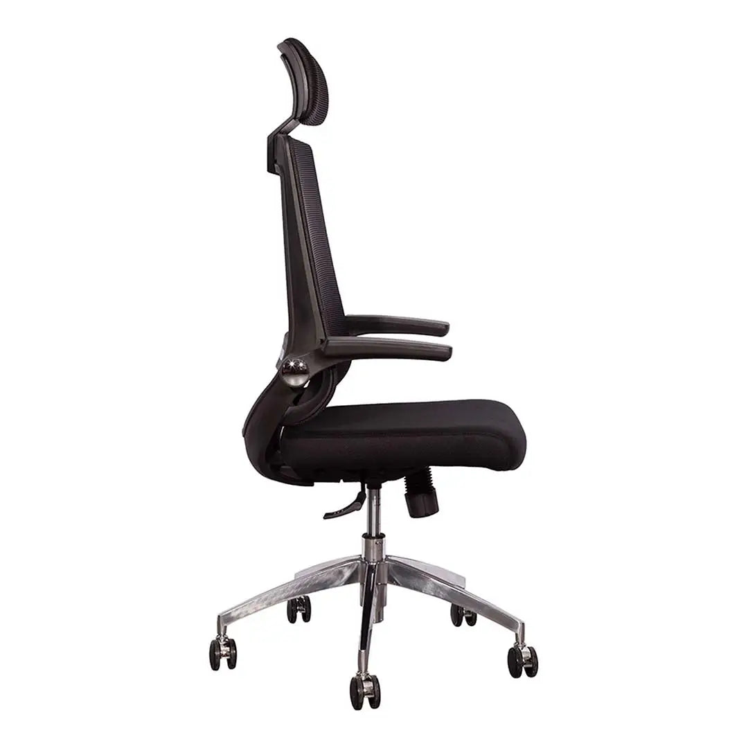 High Back Office Chair With Height Adjustable And Swivel Wheels-GCC Home Center