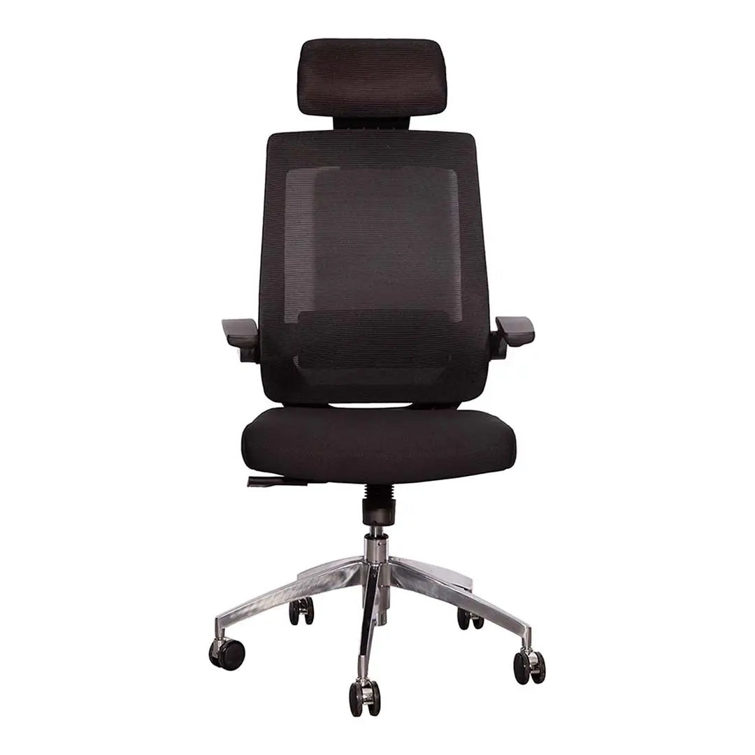 High Back Office Chair With Height Adjustable And Swivel Wheels-GCC Home Center