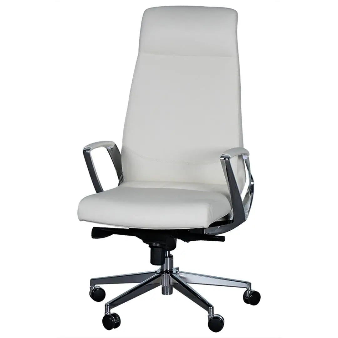 High Back Office Chair With Height Adjustable, Armrest And Swivel Wheels-GCC Home Center