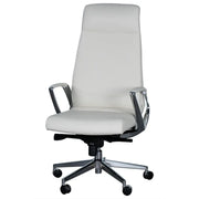 High Back Office Chair With Height Adjustable, Armrest And Swivel Wheels-GCC Home Center