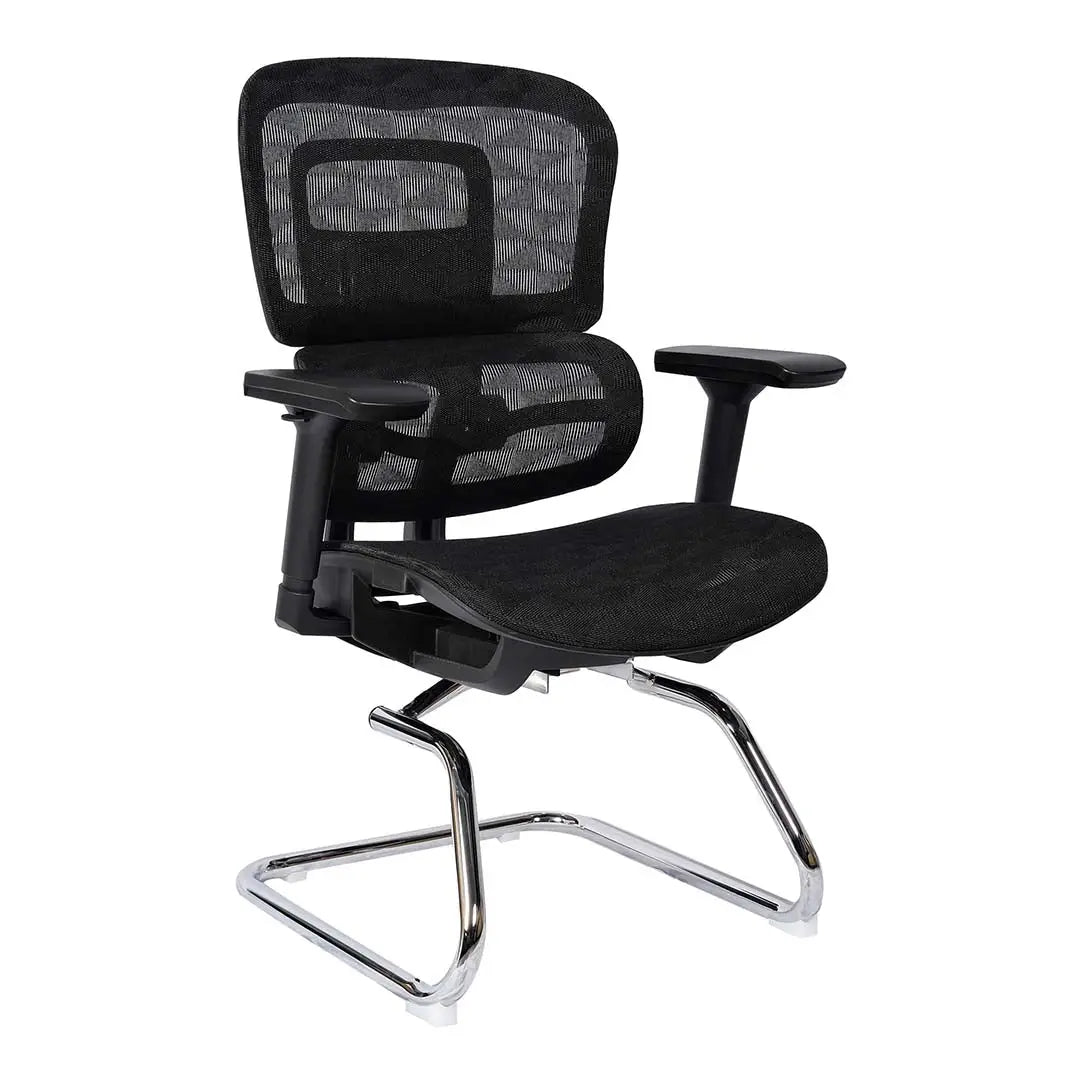 High Back Office Chair With Height Adjustable, Lumbar Support And 5 Swivel Wheels-GCC Home Center