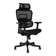 High Back Office Chair With Height Adjustable, Lumbar Support And 5 Swivel Wheels-GCC Home Center