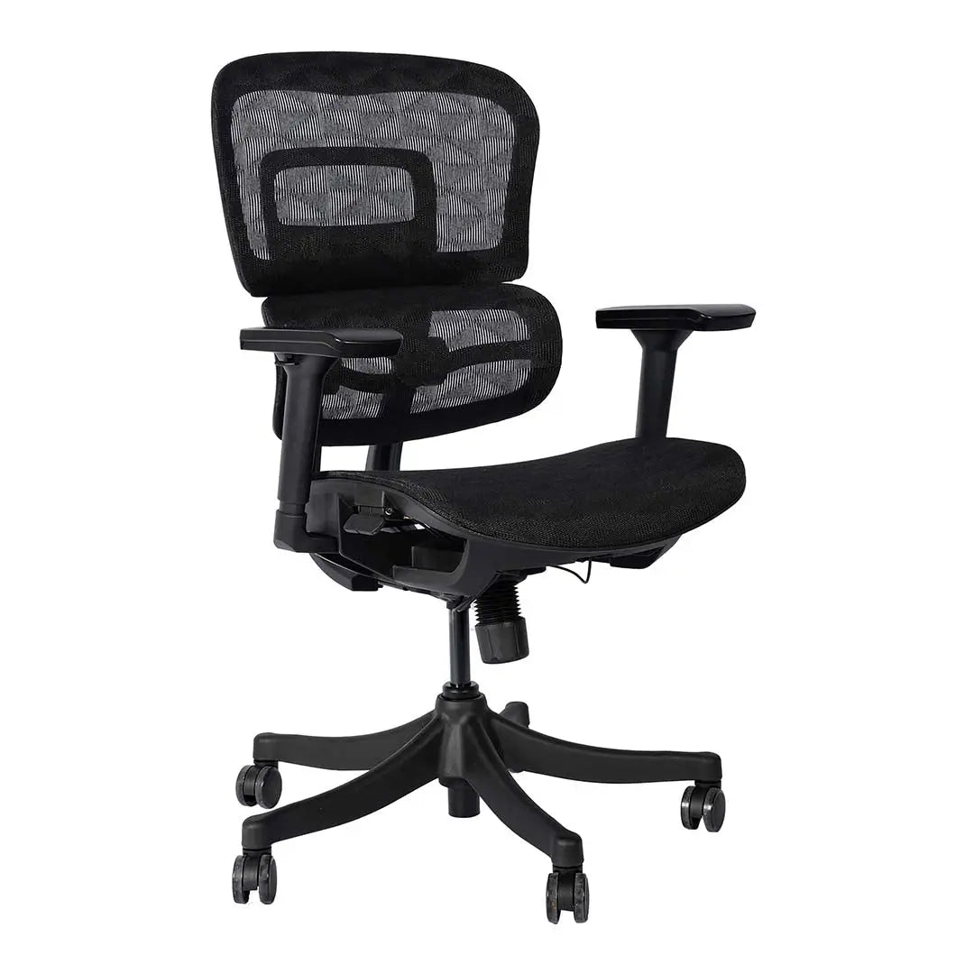 High Back Office Chair With Height Adjustable, Lumbar Support And 5 Swivel Wheels-GCC Home Center