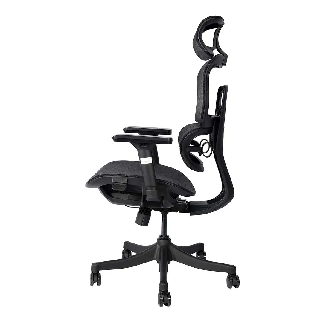 High Back Office Chair With Height Adjustable, Lumbar Support And 5 Swivel Wheels-GCC Home Center
