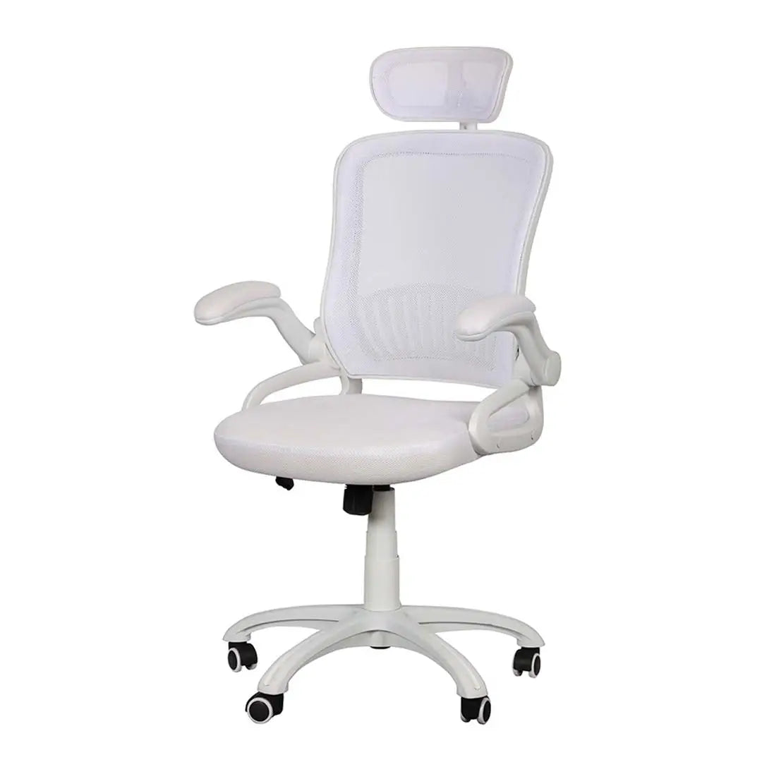 High Back Office Chair With Lumbar Support, Height Adjustable And Swivel Wheels-GCC Home Center