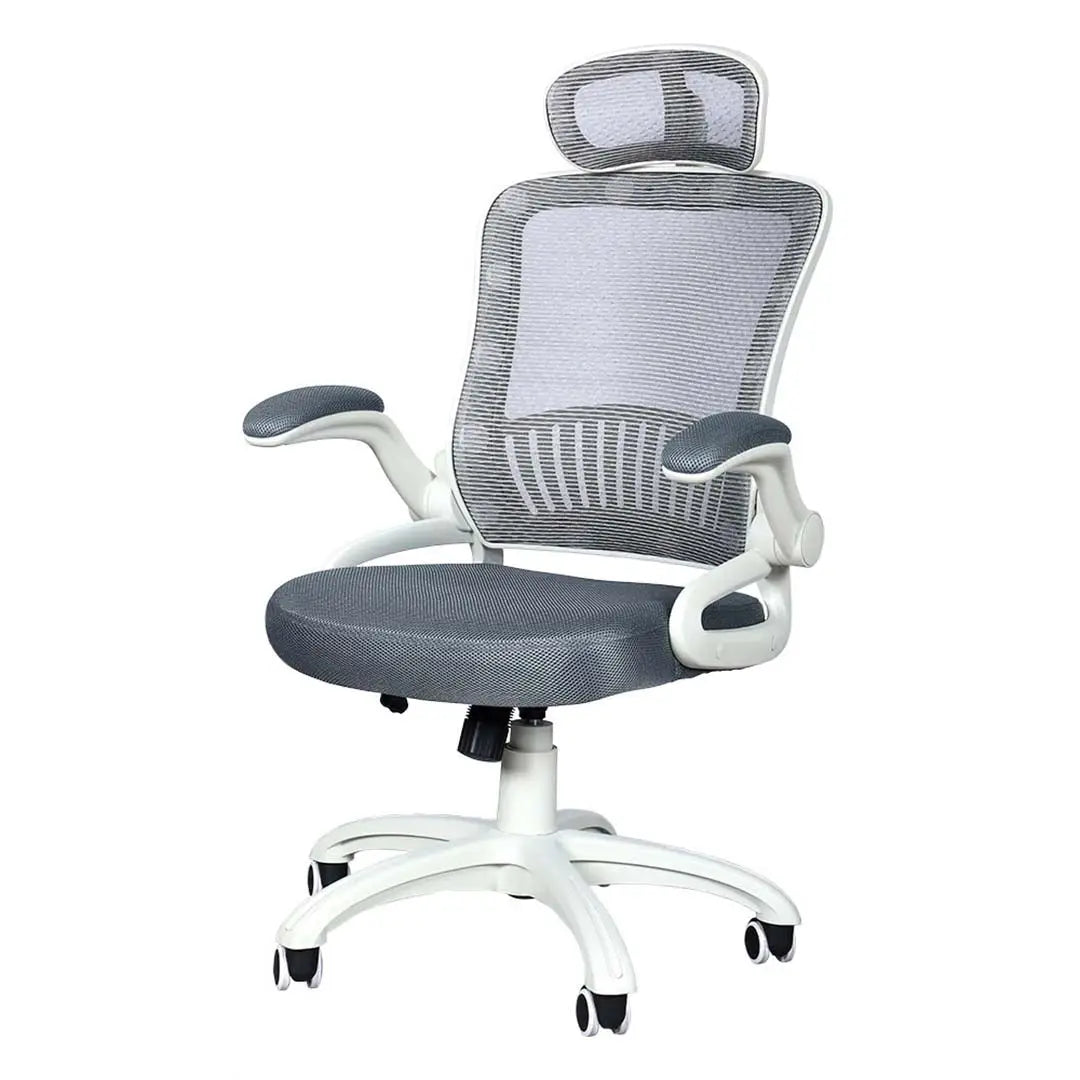High Back Office Chair With Lumbar Support, Height Adjustable And Swivel Wheels-GCC Home Center