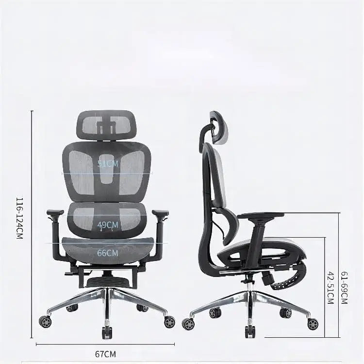 High Back Thick Cushion Computer Chair with Headrest and 3D Armrests, Adjustable Height Home Gaming Chair (Grey),-GCC Home Center