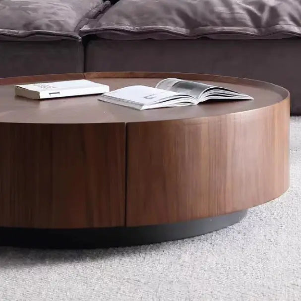 Jilphar Furniture High Quality Custom Luxury Center Indoor Nature Wood Durable Round Coffee Table JP4059-GCC Home Center