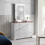 Load image into Gallery viewer, High-Quality MDF White Dressing Table with Mirror