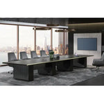 Load image into Gallery viewer, High-Quality Meeting Table with Japanese Technology And Premium Melamine Finish– Wood Color