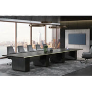 High-Quality Meeting Table with Japanese Technology And Premium Melamine Finish– Wood Color