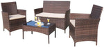 Load image into Gallery viewer, Homall Outdoor Indoor Use Backyard Porch Garden Poolside Balcony Sets Clearance Brown and Beige 4 Pieces Furniture