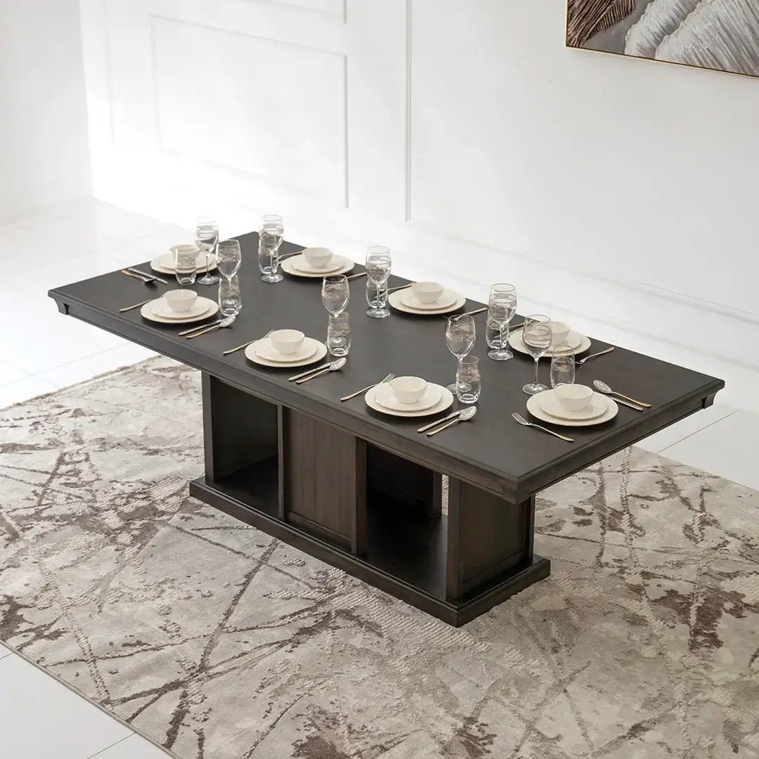 Homestead Style 8-Seater Dining Set – Coffee