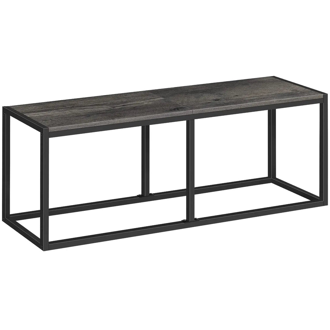 HOOBRO Wooden Dining Bench, Extra Long Dining Bench for Dining Table, Vintage Dining Bench Wood with Steel Frame, Industrial Entryway Bench for Kitchen, Dining Room, Rustic Brown and Black EBF12CD01